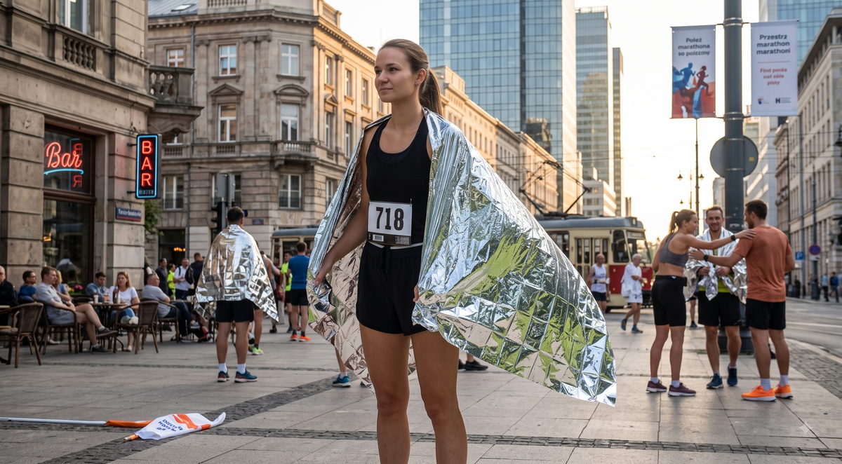 Dostajesz ją na mecie maratonu i wyrzucasz. A to jedyne, czego chcesz, gdy utkniesz na dworze